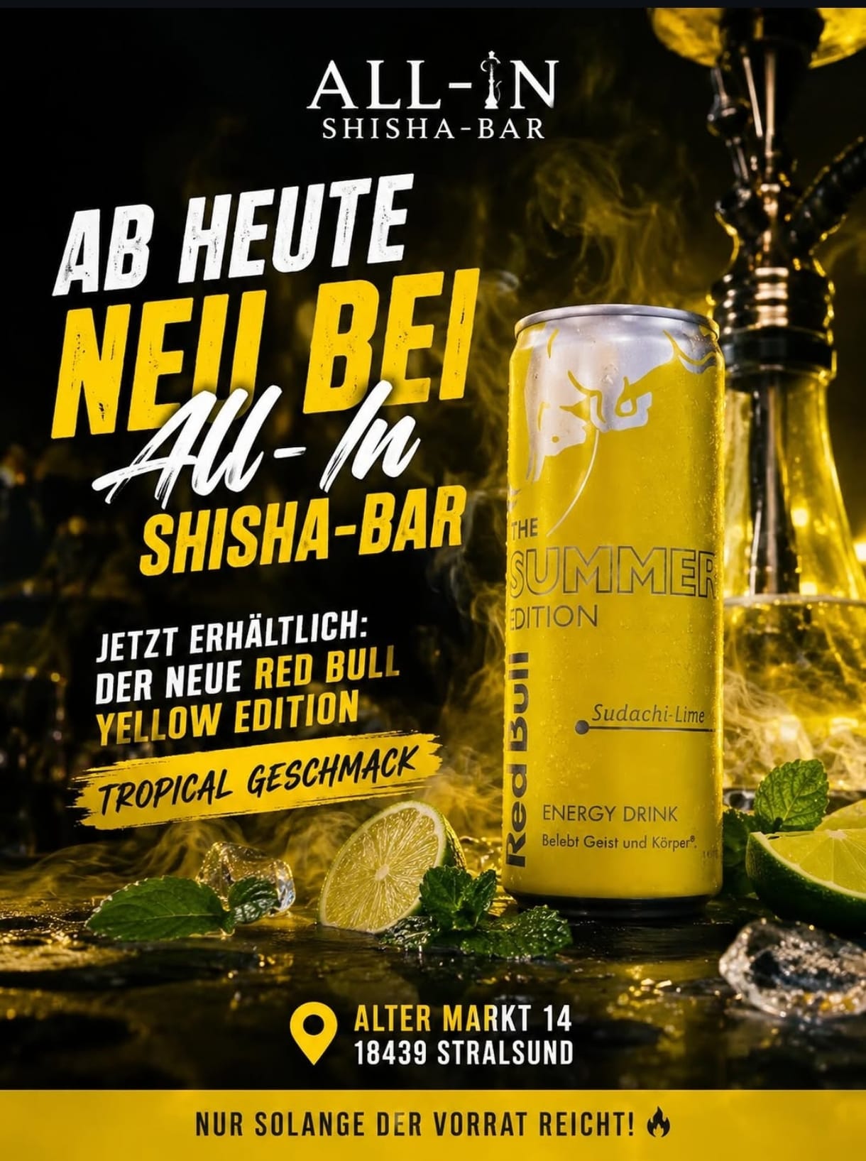 Red Bull Yellow Edition – neu bei All In Shisha-Bar